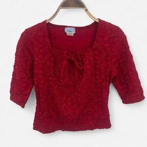 Y2K Vintage Red Paper Tag Blouse